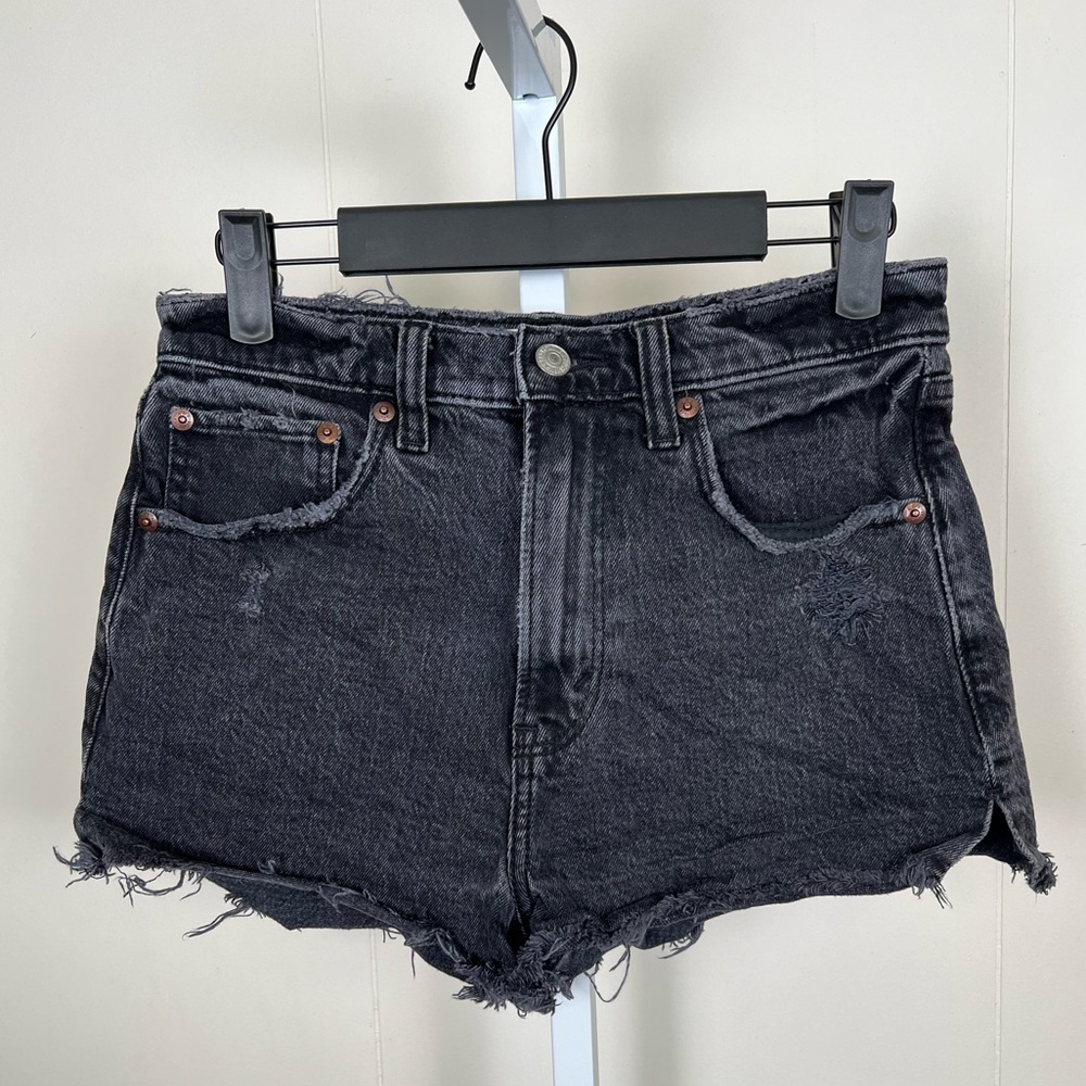 Abercrombie & Fitch Black Denim Shorts